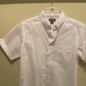 Boys White Chaps button down shirt. Like new.